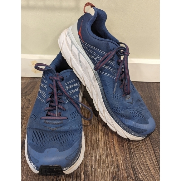 HOKA One One Clifton 6 Blue Running Shoes Size 9.5